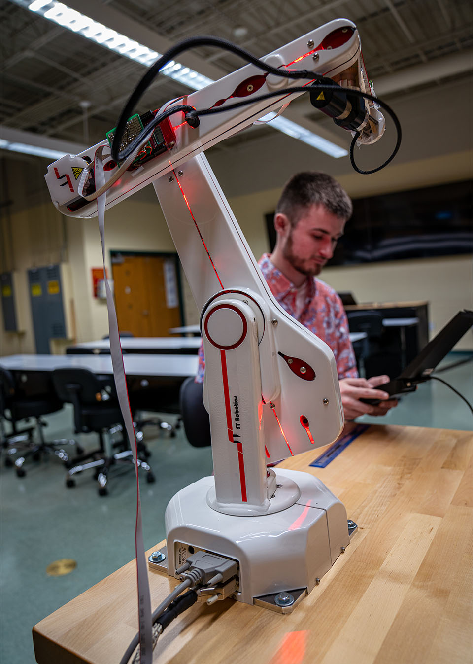 Students working in the Robotics Lab