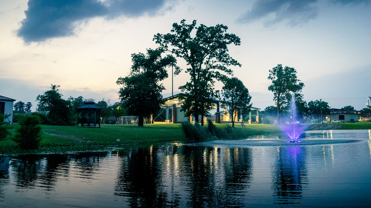 beauty shot: pond in the evening